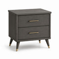 Comodino 2 cassetti grigio antracite in MDF 55 x 40 x 60 cm