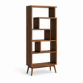 Libreria a giorno noce in MDF rettangolare 80 x 30 x 180 cm