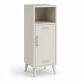 Mobile contenitore alto crema in truciolare melaminico con anta e vano aperto 40 x 35 x 100 cm